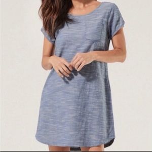 Pact Organic Cotton Mini Dress Women's Size
Medium Blue Chambray Short Sleeve L